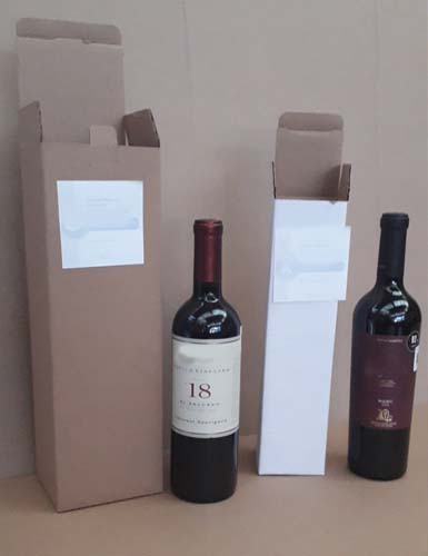 caja para botellas de vinos de cartones ryr